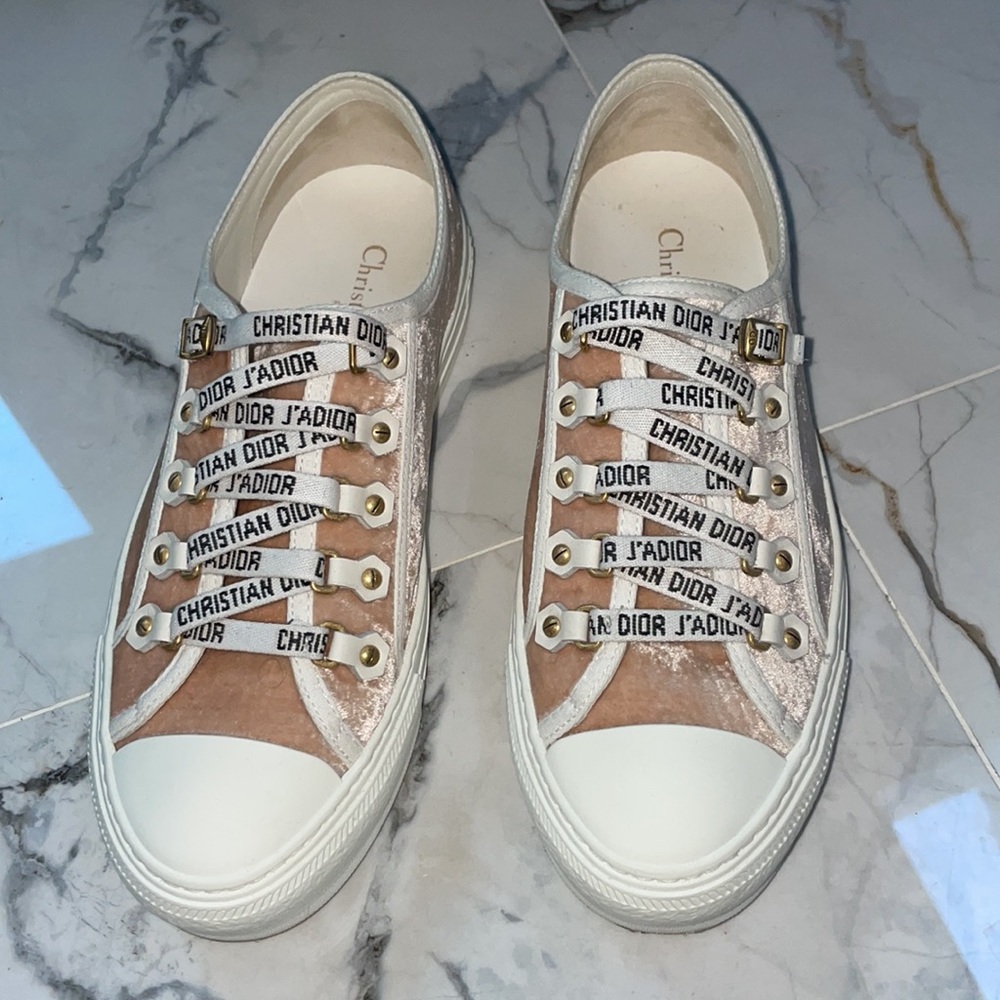 🌟Christian Dior Blush Velvet Trainers 🌟 - Picture 3 of 12